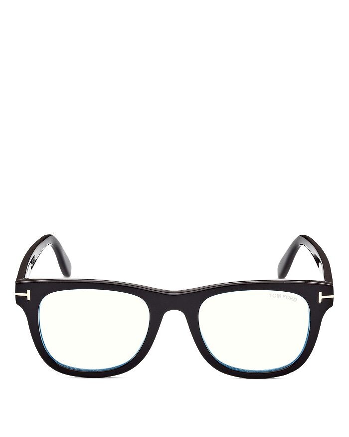 

Очки Tom Ford Shiny Blonde Havana Square Blue Light, 50 мм, черный