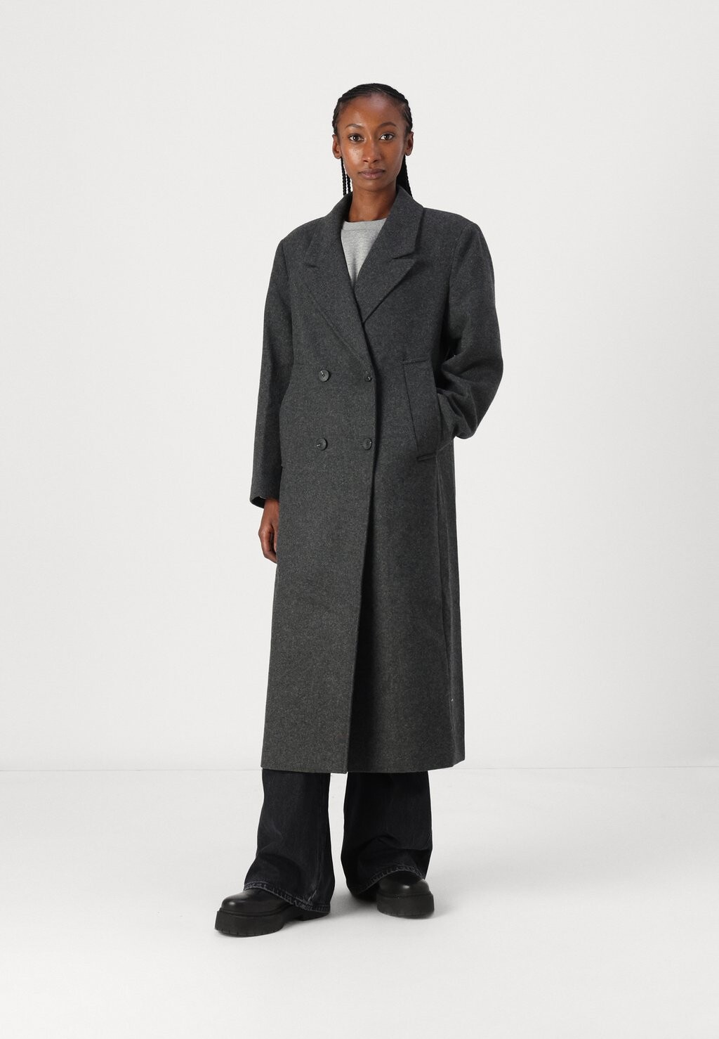 

Классическое пальто SLFJOSEPHINA COAT Selected Femme, темно-серый