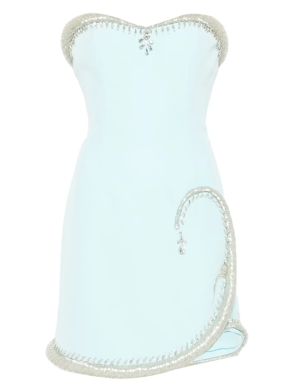 

Платье без бретелек с отделкой GEORGES HOBEIKA, синий