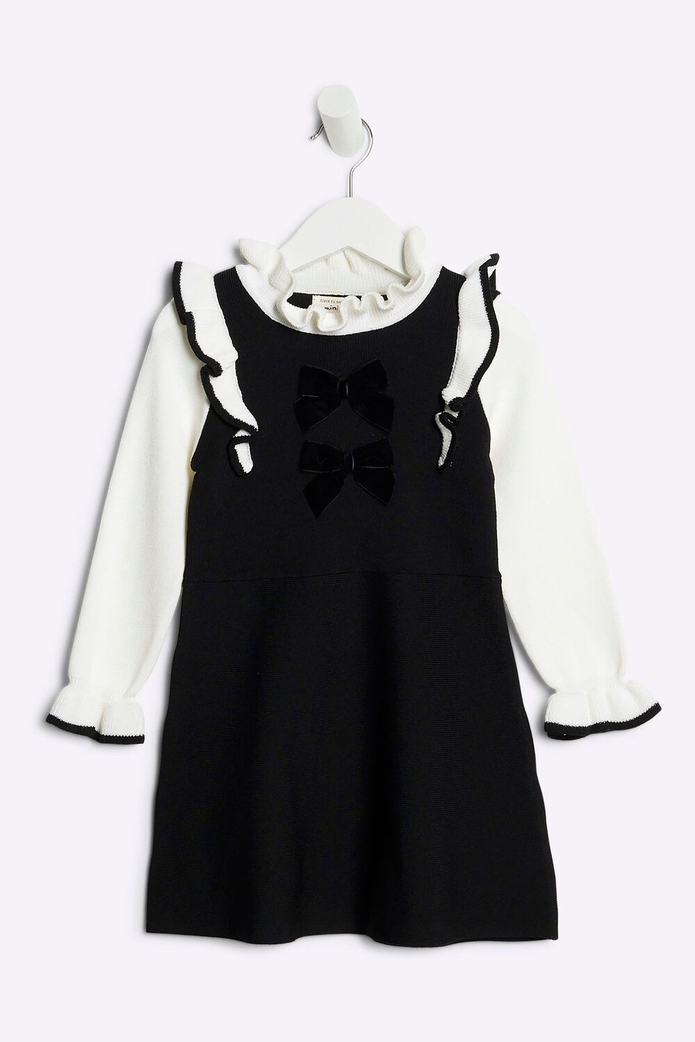 

Платье с бантом для девочки River Island, черный
