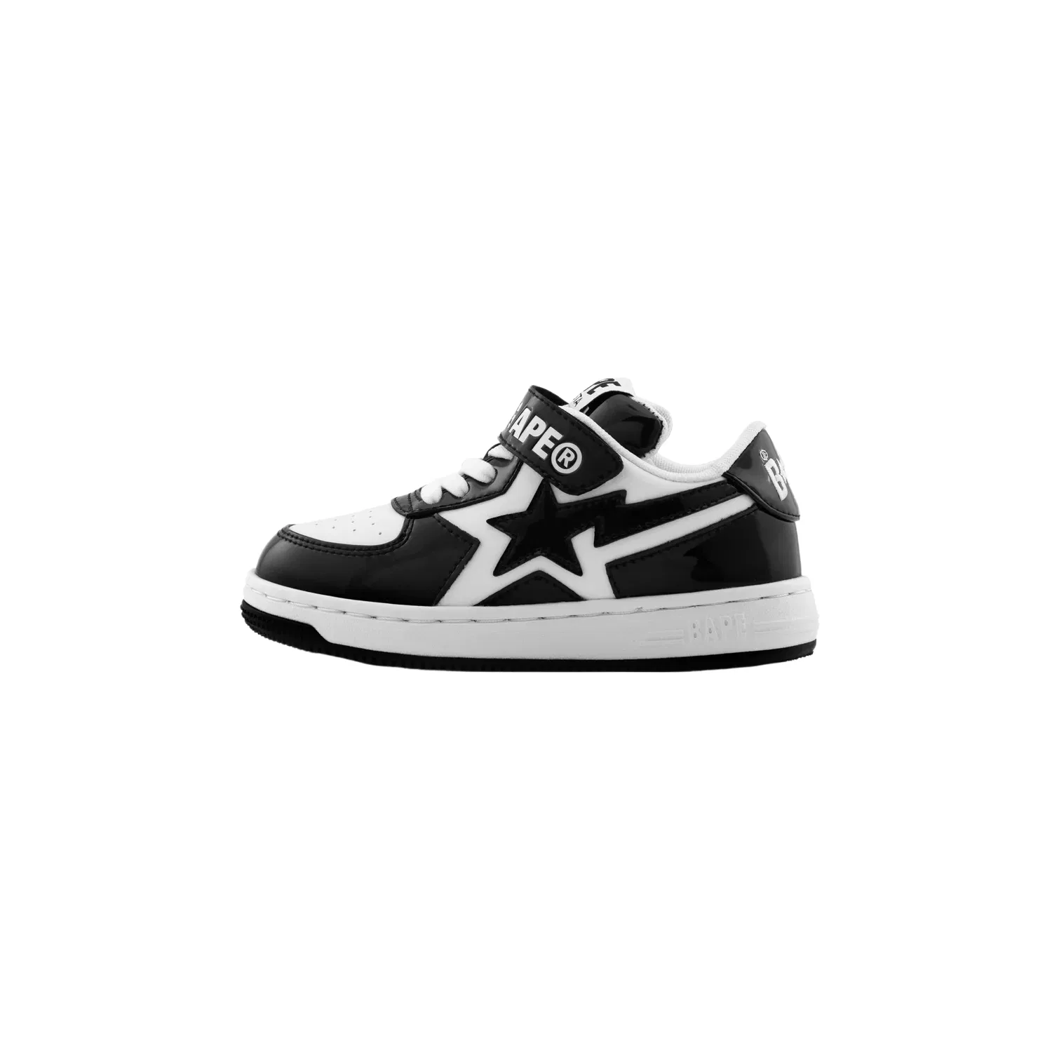 Кроссовки BAPE STA из искусственной кожи, мид-топ, детские A BATHING APE, Black — фото 3