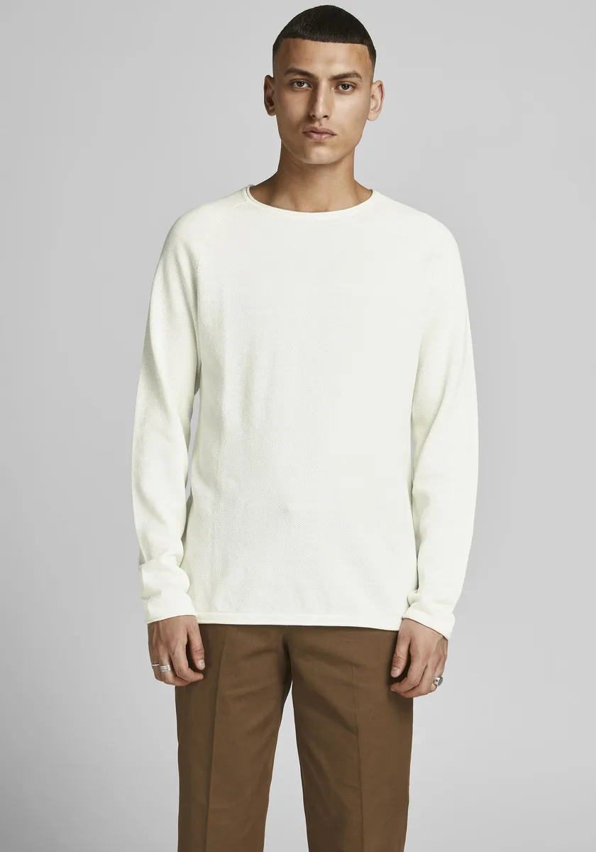 

Свитер с круглым вырезом Jack & Jones "HILL KNIT", кремовый