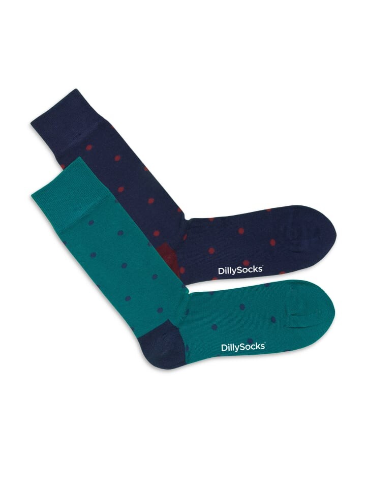 

Носки DillySocks Sparse Dots 2er Set, цвет petrol - dark blue