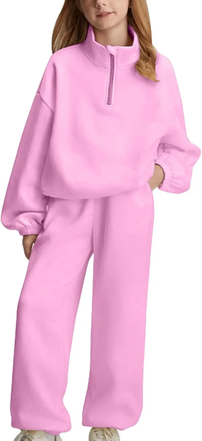Детский спортивный костюм флисовый, Generic, 2 предмета, Pink
