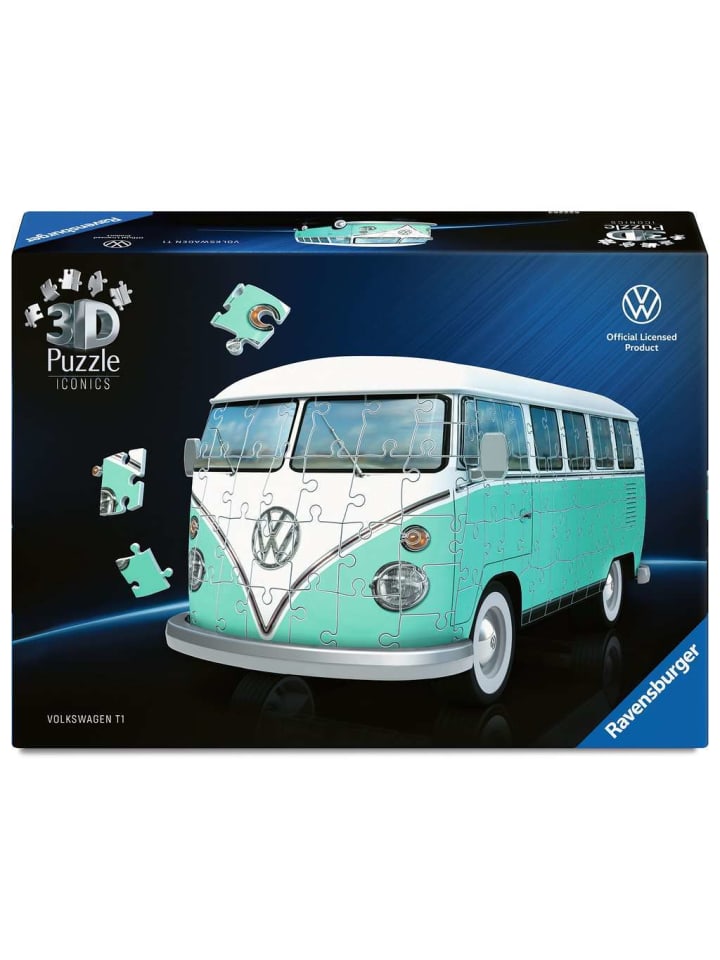 

Пазл Ravensburger из 162 деталей, конструктор Iconics: Volkswagen T1 в красочном исполнении