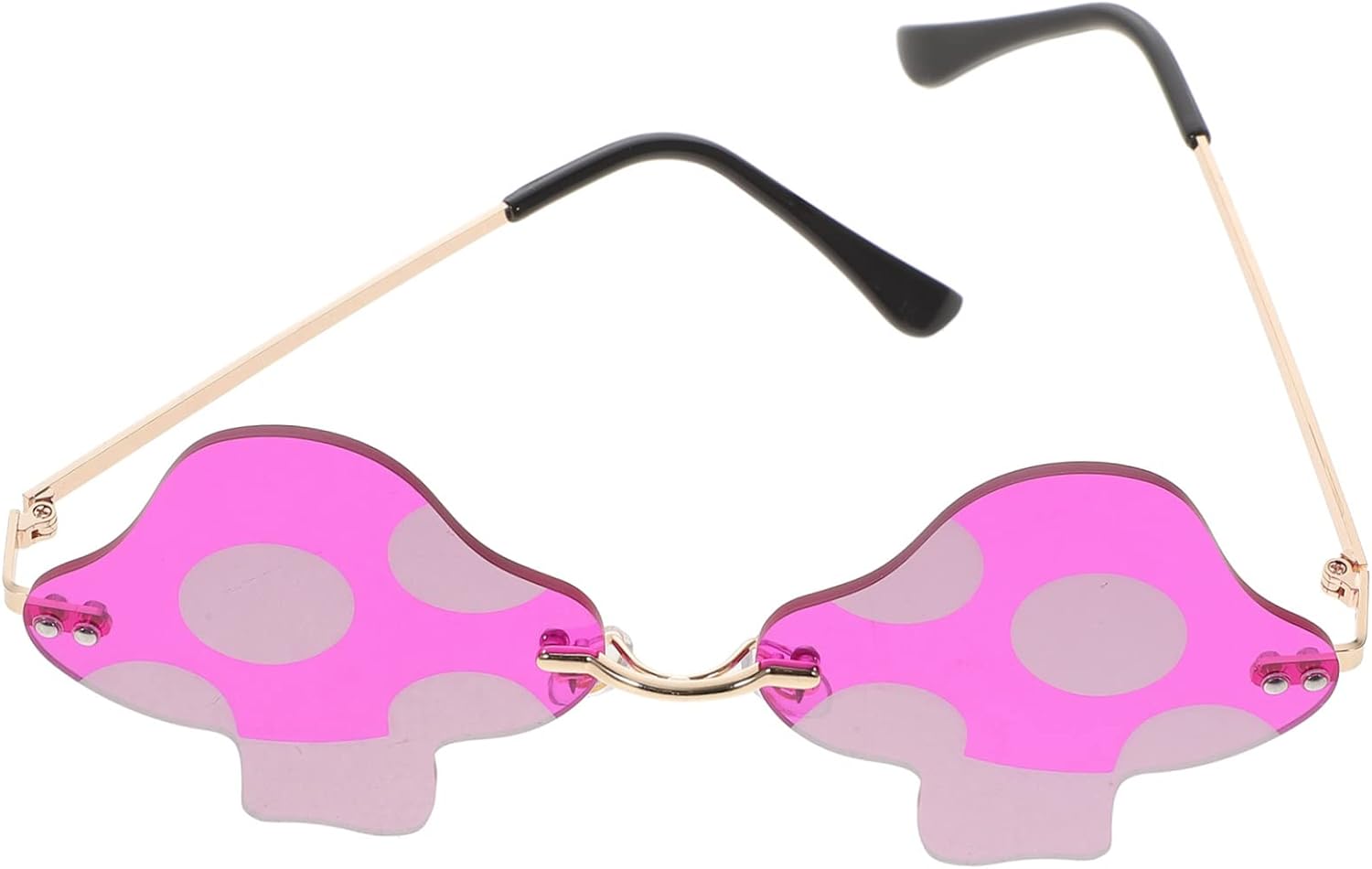 

Солнцезащитные очки LIFKOME в форме гриба, без оправы, для дискотек и фестивалей. Стильные очки для мужчин и женщин. Уникальный аксессуар. Золотая оправа и линзы, Purple