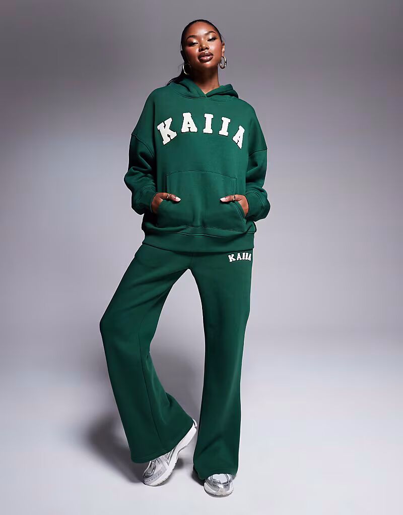 

Широкие джоггеры Kaiia Forest Green (часть комплекта)