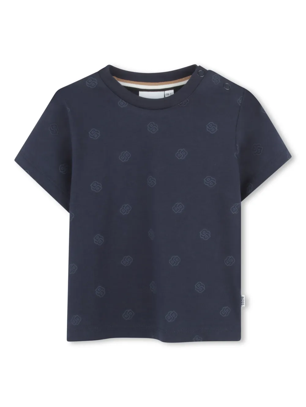 

Футболка с геометричным принтом BOSS Kidswear, синий