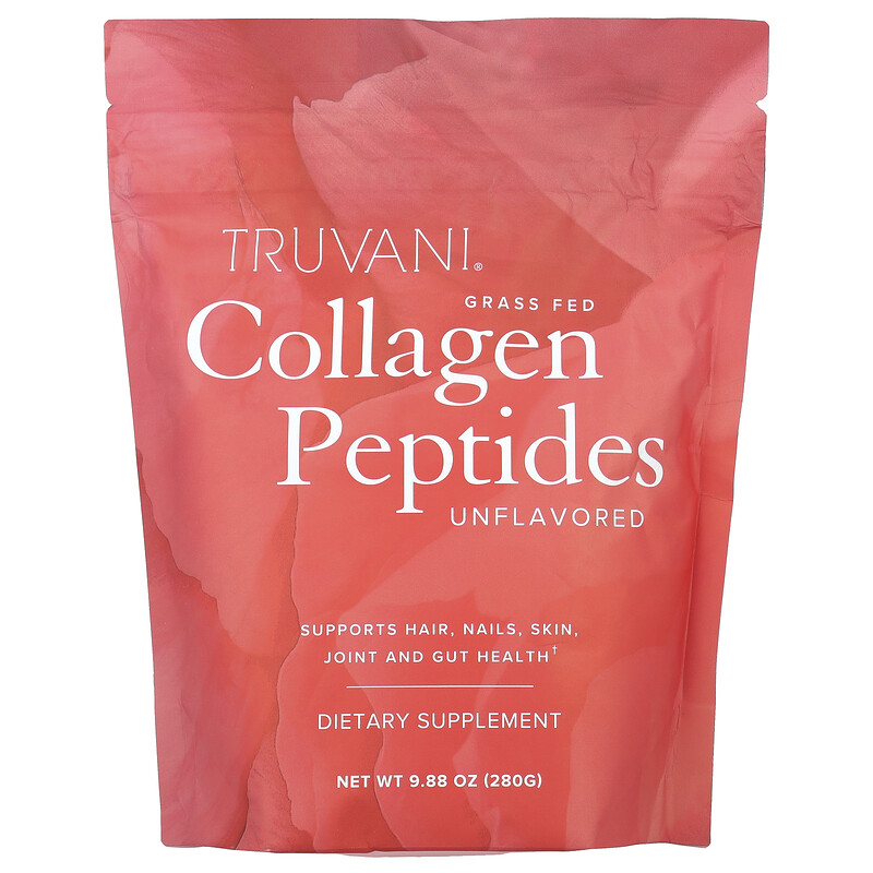 

Truvani, Пептиды коллагена от травяного откорма, без добавок, 280 г (9,88 унции)