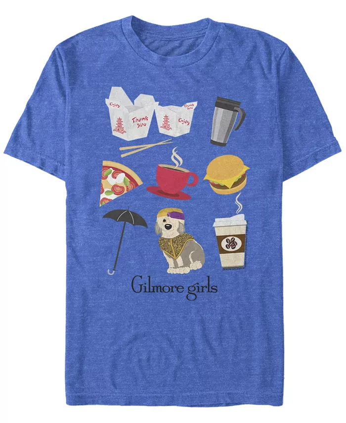

Мужская футболка с коротким рукавом Gilmore Girls TV Icon Jumble Fifth Sun, синий