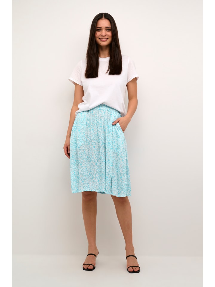 

Юбка длиной до колена Kaffe, цвет blue atoll petit fleur