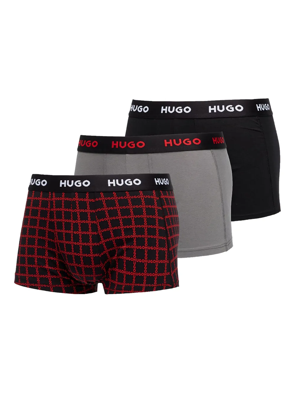 

Трусы-боксеры с логотипом (набор из трех штук) HUGO, черный
