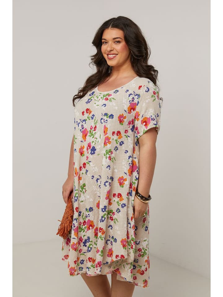 

Платье до колена Curvy Lady, бежевый