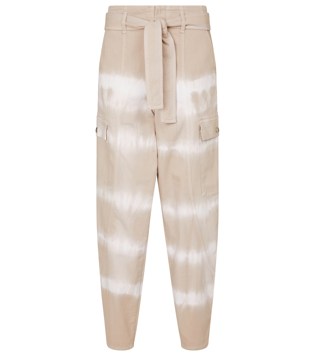 Брюки из эластичного хлопка с эффектом тай-дай Stella McCartney, Walnut