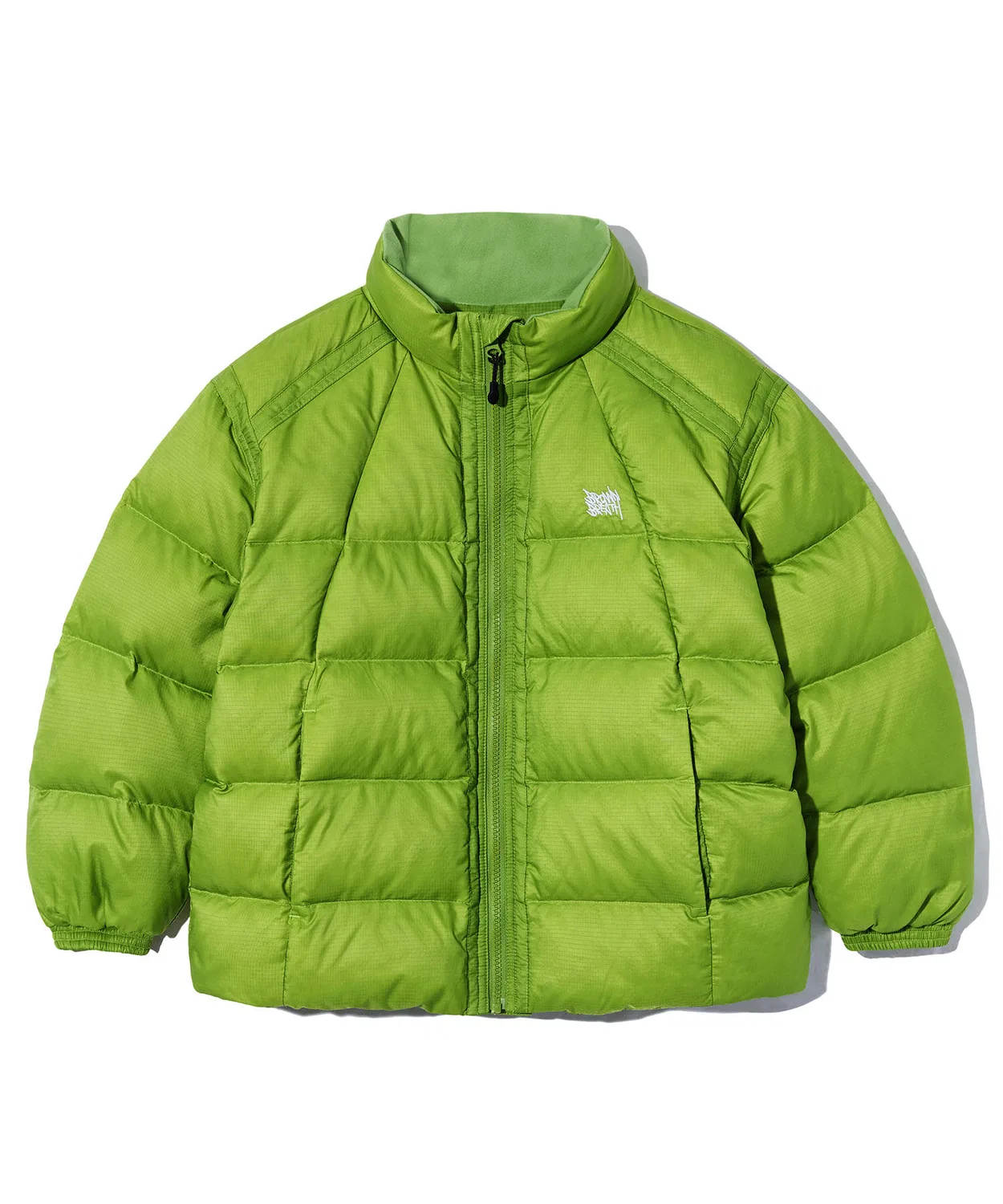 Детский лёгкий пуховик Tag зелёного цвета от Brownbreath Kids — фото 2