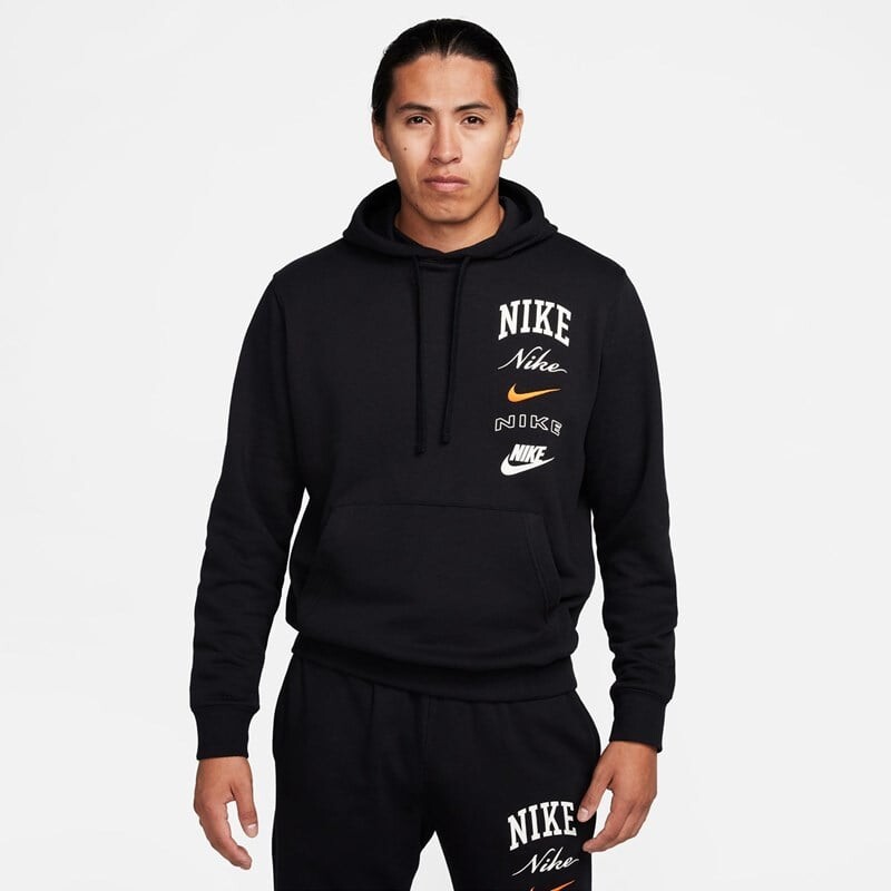 

Мужская флисовая толстовка Club с капюшоном Nike, черный