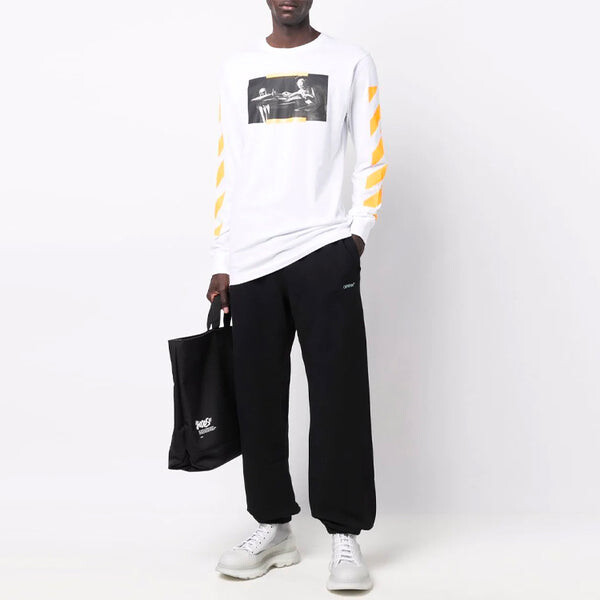 Футболка men's fw21 caravaggio painting long sleeves white t-shirt Off-White, белый — фото 2