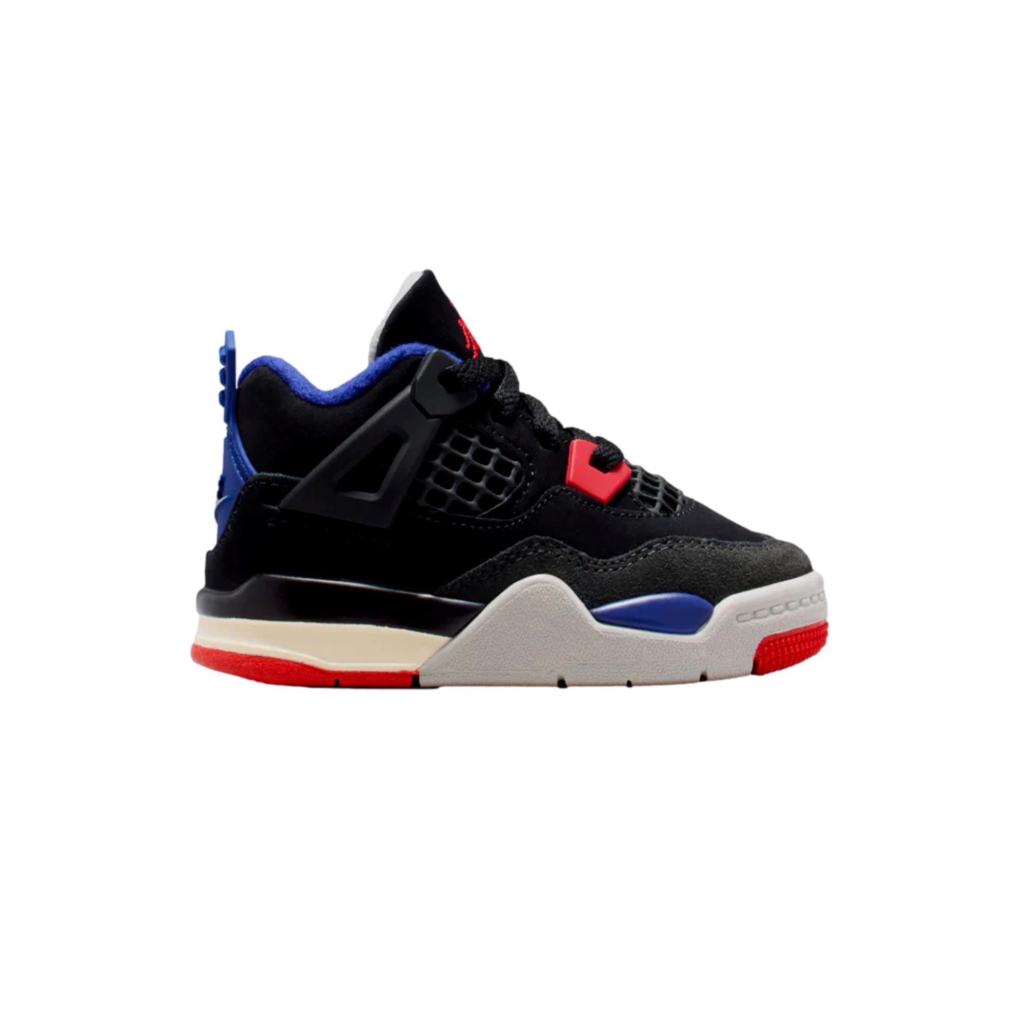 

Кроссовки Nike Jordan 4 Retro OG черный / Fire Red - Deep Royal Blue IB4387-003 Toddler Nike, черный