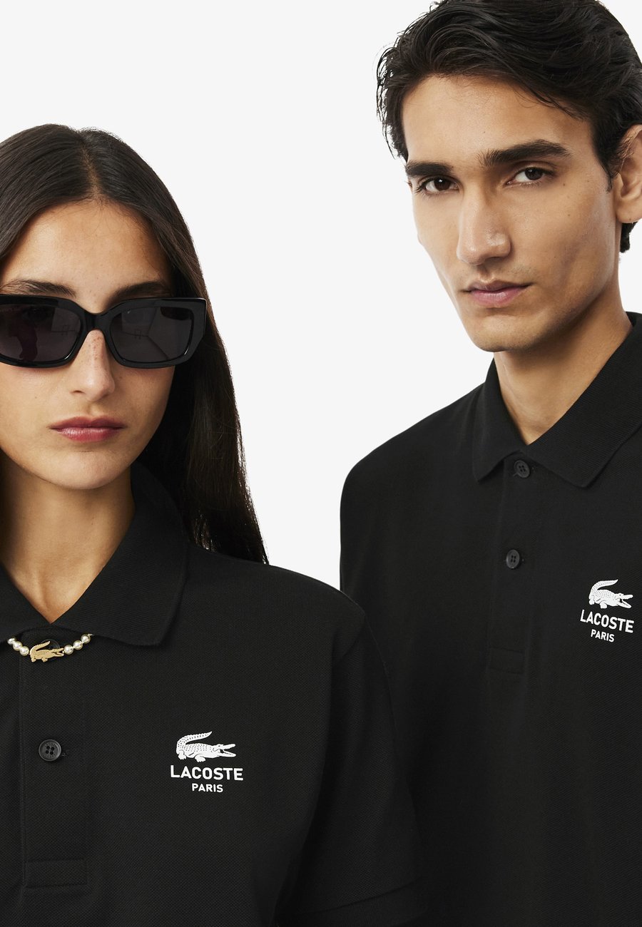 Поло Lacoste MC HOMME, однотонное, черное — фото 4