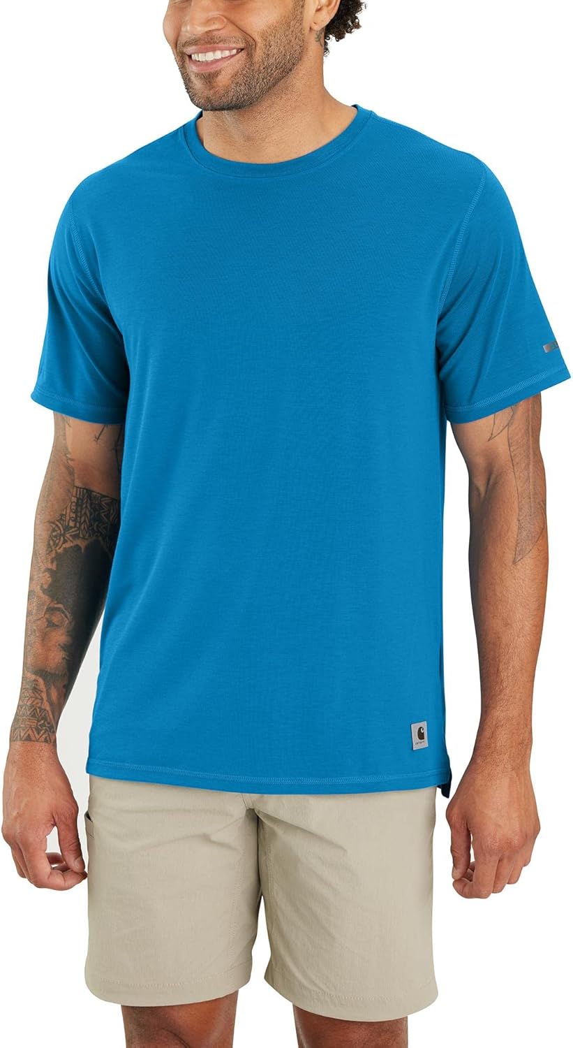 

Carhartt мужская футболка с коротким рукавом LWD Relaxed Fit, Marine Blue, Синий, Carhartt мужская футболка с коротким рукавом LWD Relaxed Fit, Marine Blue