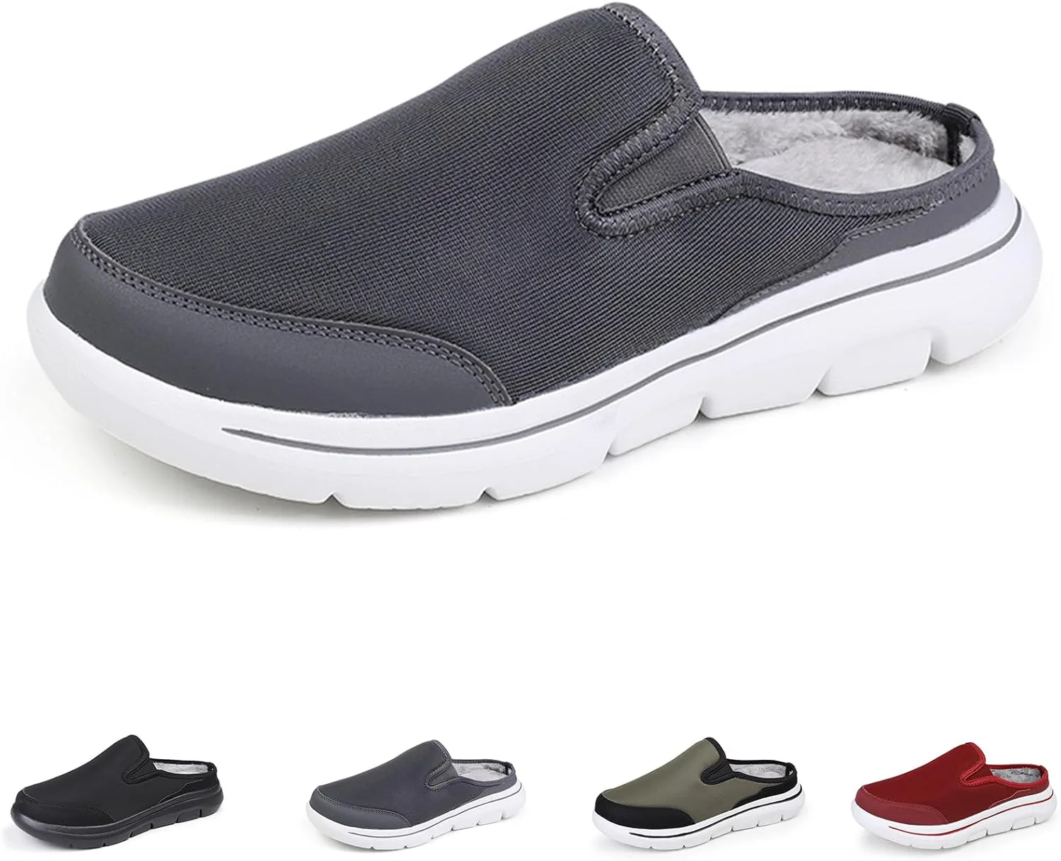 

Мужские спортивные сандалии Dhaey Meaboots с удобной подкладкой и поддержкой свода стопы, домашние теплые тапочки на платформе с сетчатым верхом, темно-серый