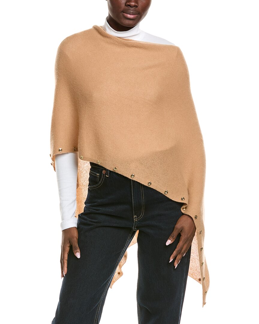 

Кашемировый топ Ханна с розовыми золотыми пуговицами Hannah Rose, коричневый