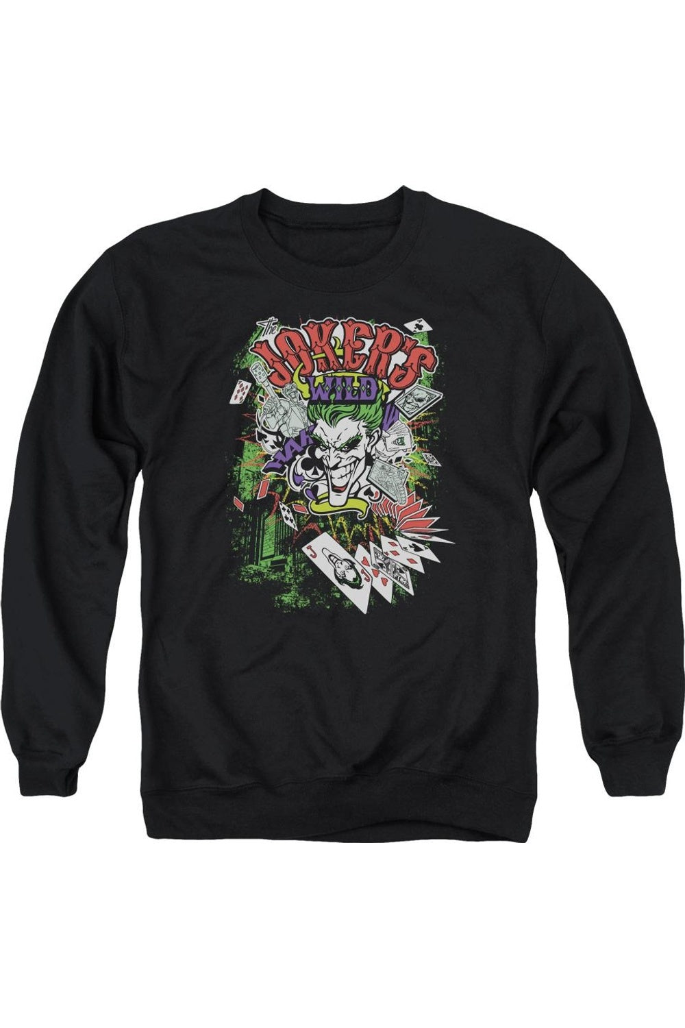 

Толстовка Batman Jokers Wild Adult с круглым вырезом Gildan, черный