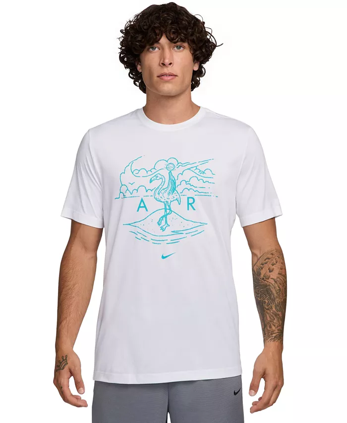 

Мужская баскетбольная футболка Dri-FIT с логотипом Flamingo Nike, белый