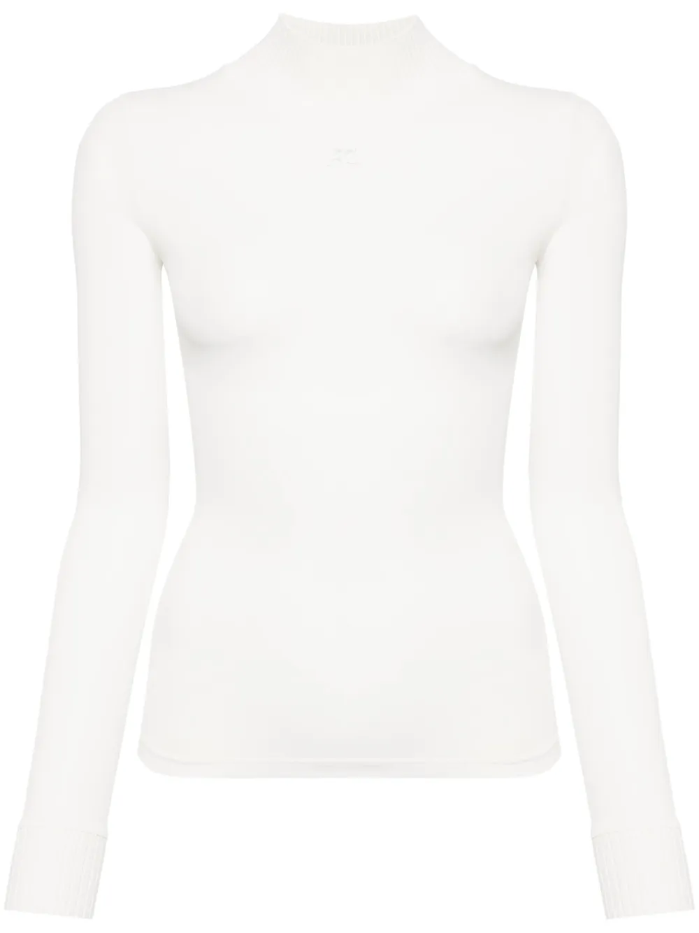 

Сетчатый топ Reedition Second Skin Courrèges, белый