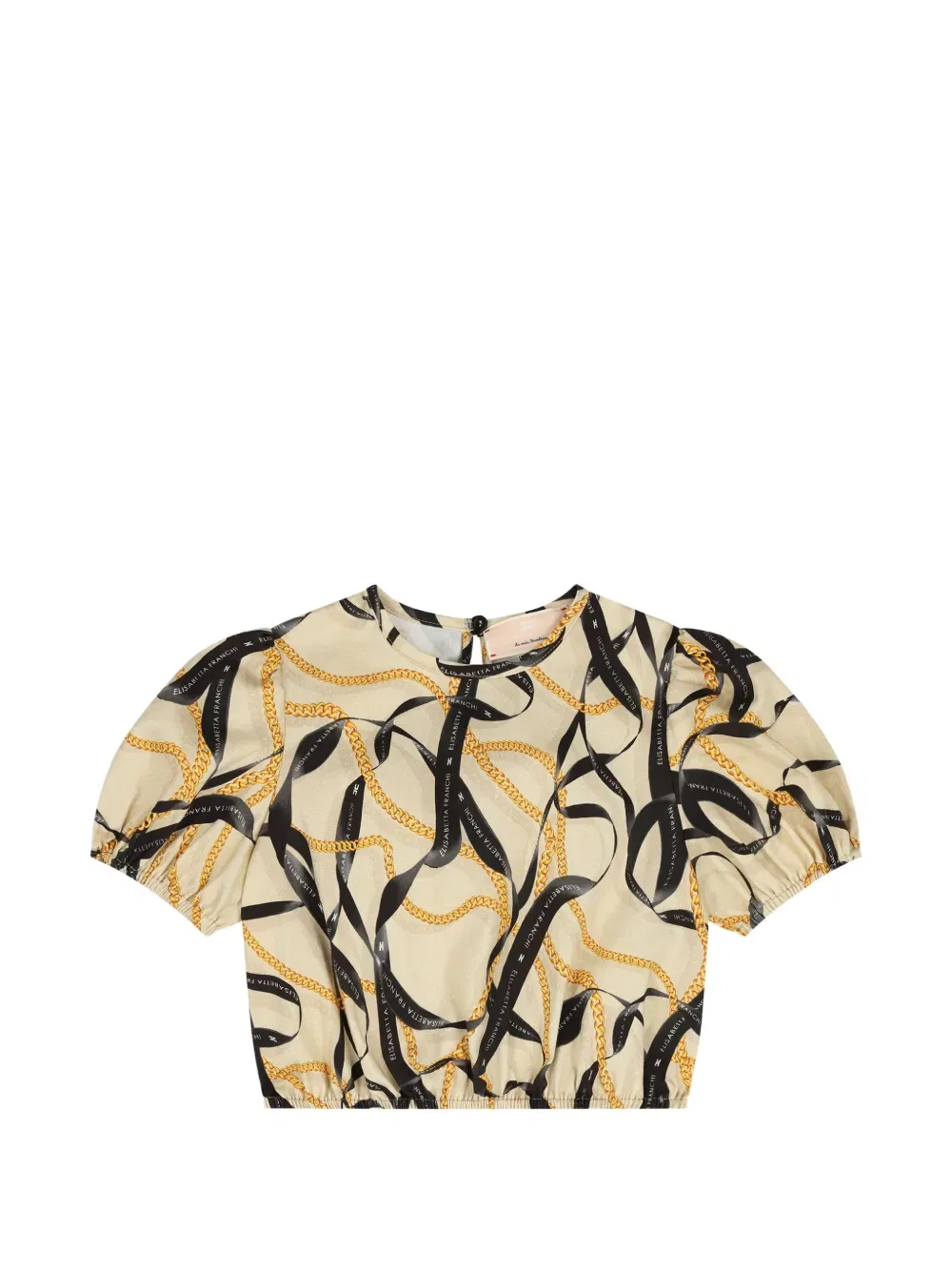 Топ с принтом в виде цепочек Elisabetta Franchi Kids, нейтральный