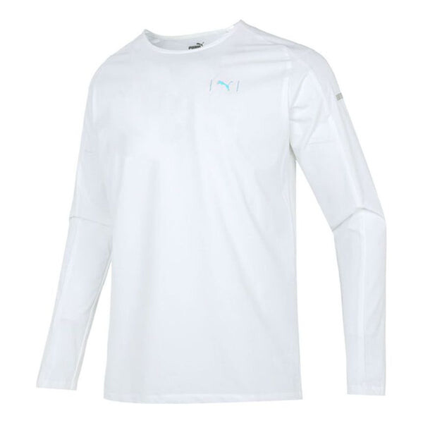 

Футболка running training loose breathable long sleeves white Puma, белый