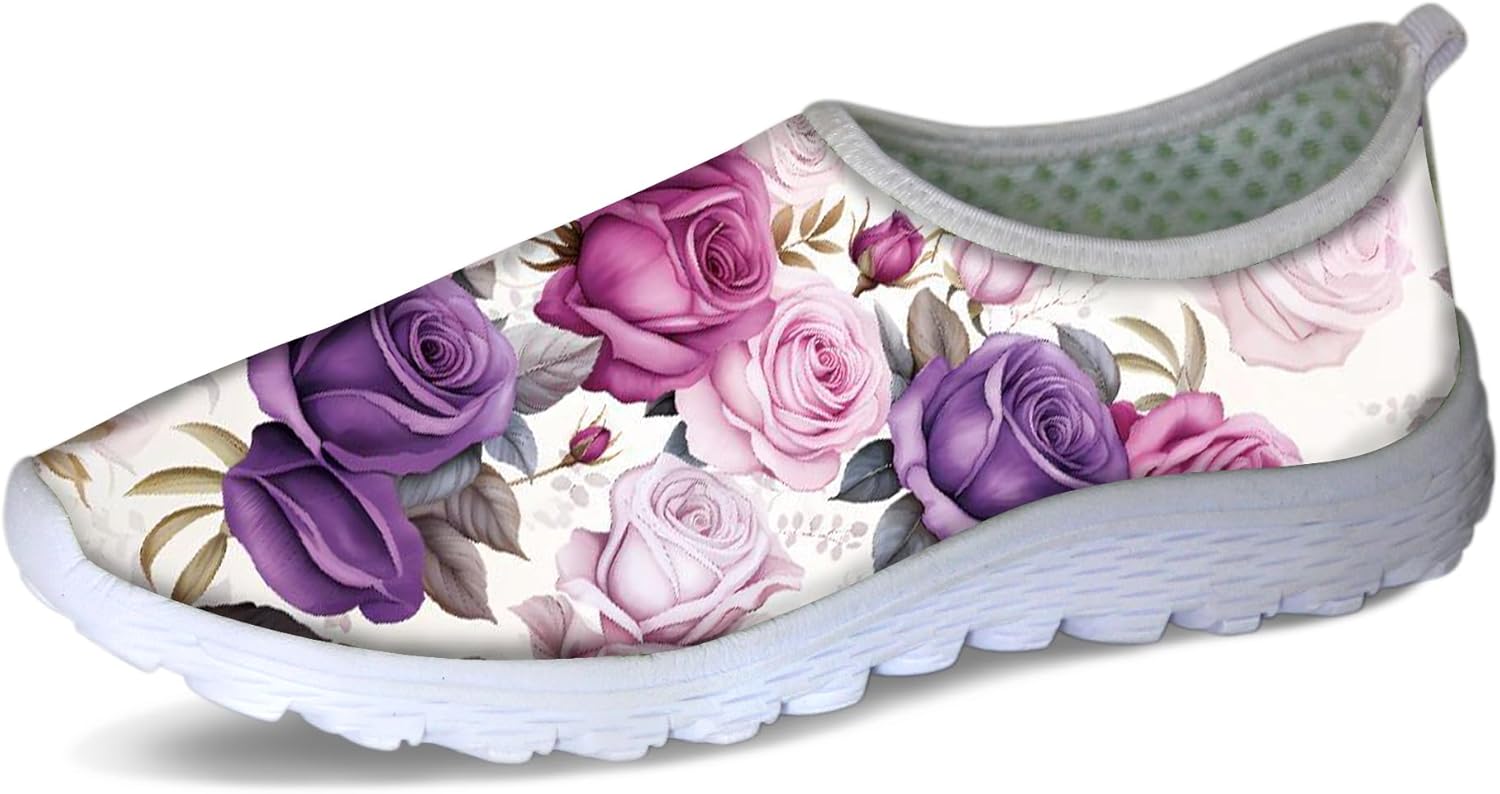 

Кроссовки женские Forchrinse с принтом «корова», обувь без шнурков, милые повседневные кроссовки для ходьбы и бега, легкие, пурпурный