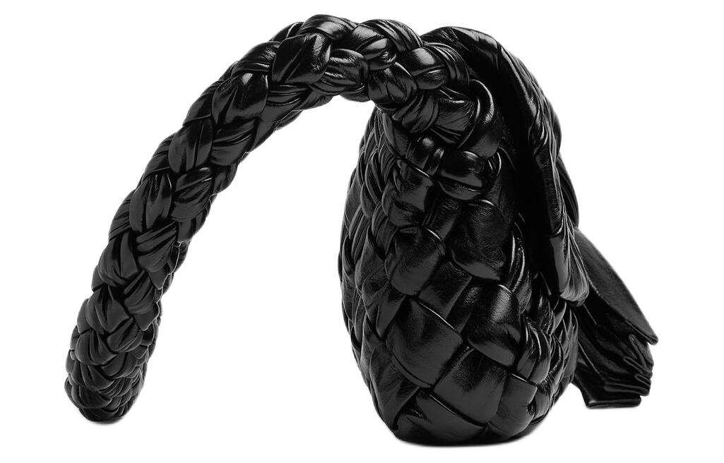 Bottega Veneta Женская сумка через плечо из телячьей кожи, черная — фото 2