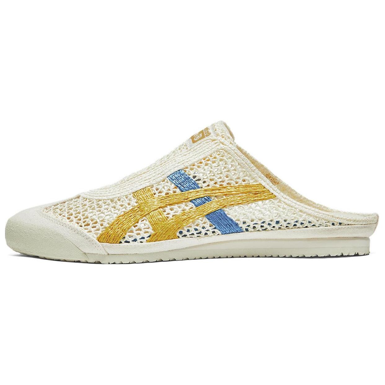 MEXICO 66 Шлепанцы унисекс белые/синие/желтые Onitsuka Tiger