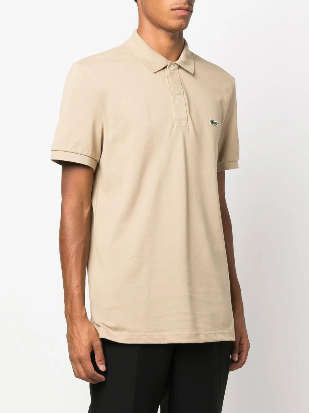 Рубашка поло с аппликацией логотипа Lacoste, нейтральный — фото 3