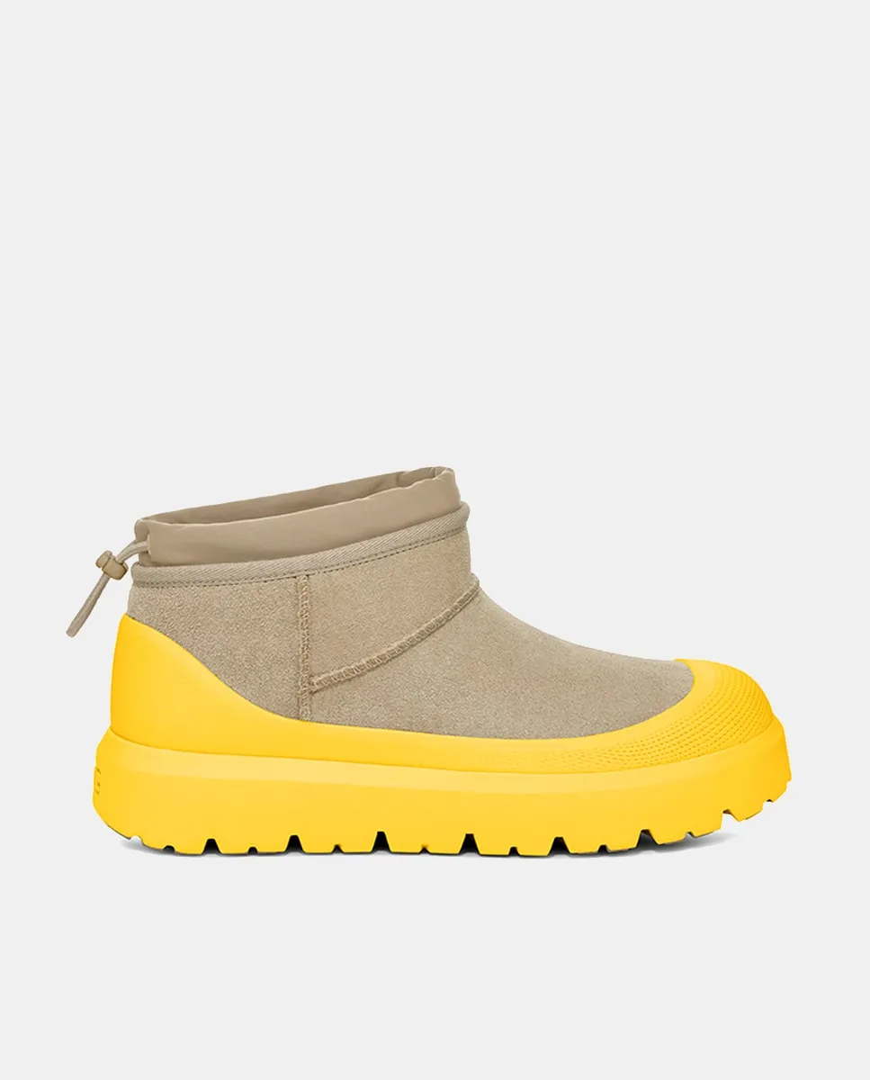 

Cl Ultra Мини погодный гибрид мужские ботинки из кожи UGG, бежевый