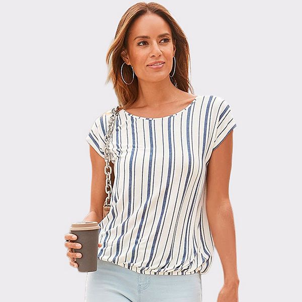 

Женский мягкий топ в полоску Lascana