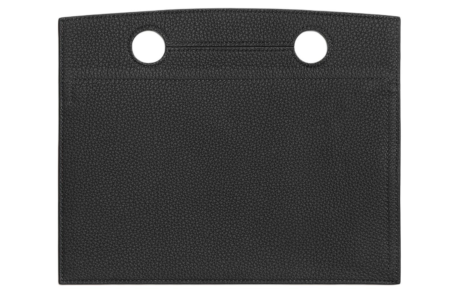 Клатч на пояс из кожи телёнка Togo женский 89 Noir Black HERMES — фото 4