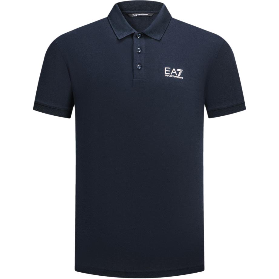 

Поло с принтом логотипа Ea7 EMPORIO ARMANI, темно-синий