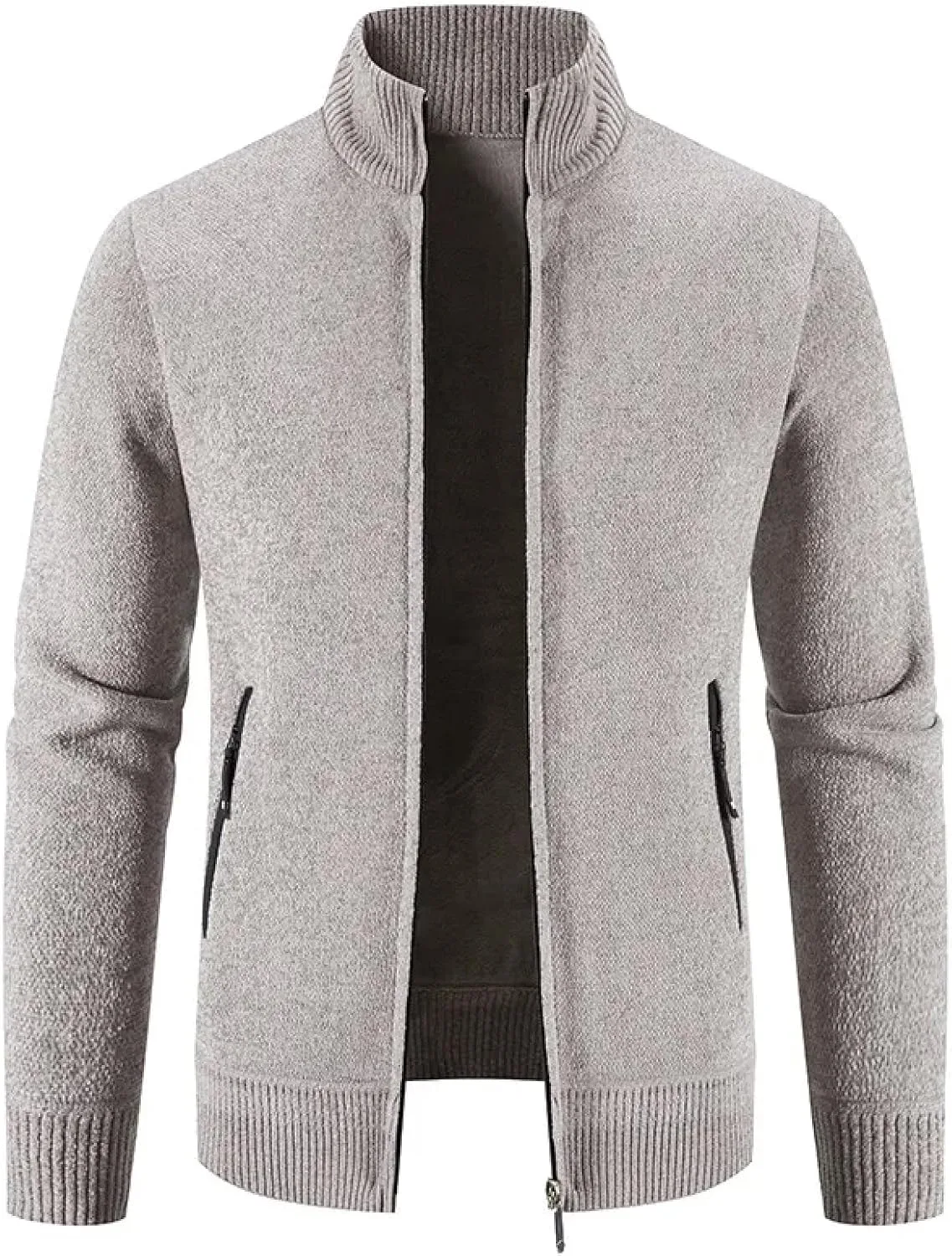 

Кардиган мужской ORDOBO с воротником-стойкой, утепленный, однотонный