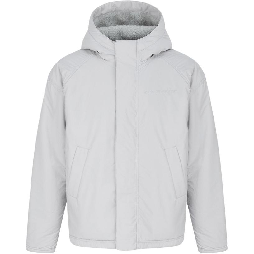 Canada Goose Толстовка с капюшоном из флиса с нашивкой-логотипом, Silver Birch Gray/Silver Birch White — фото 4