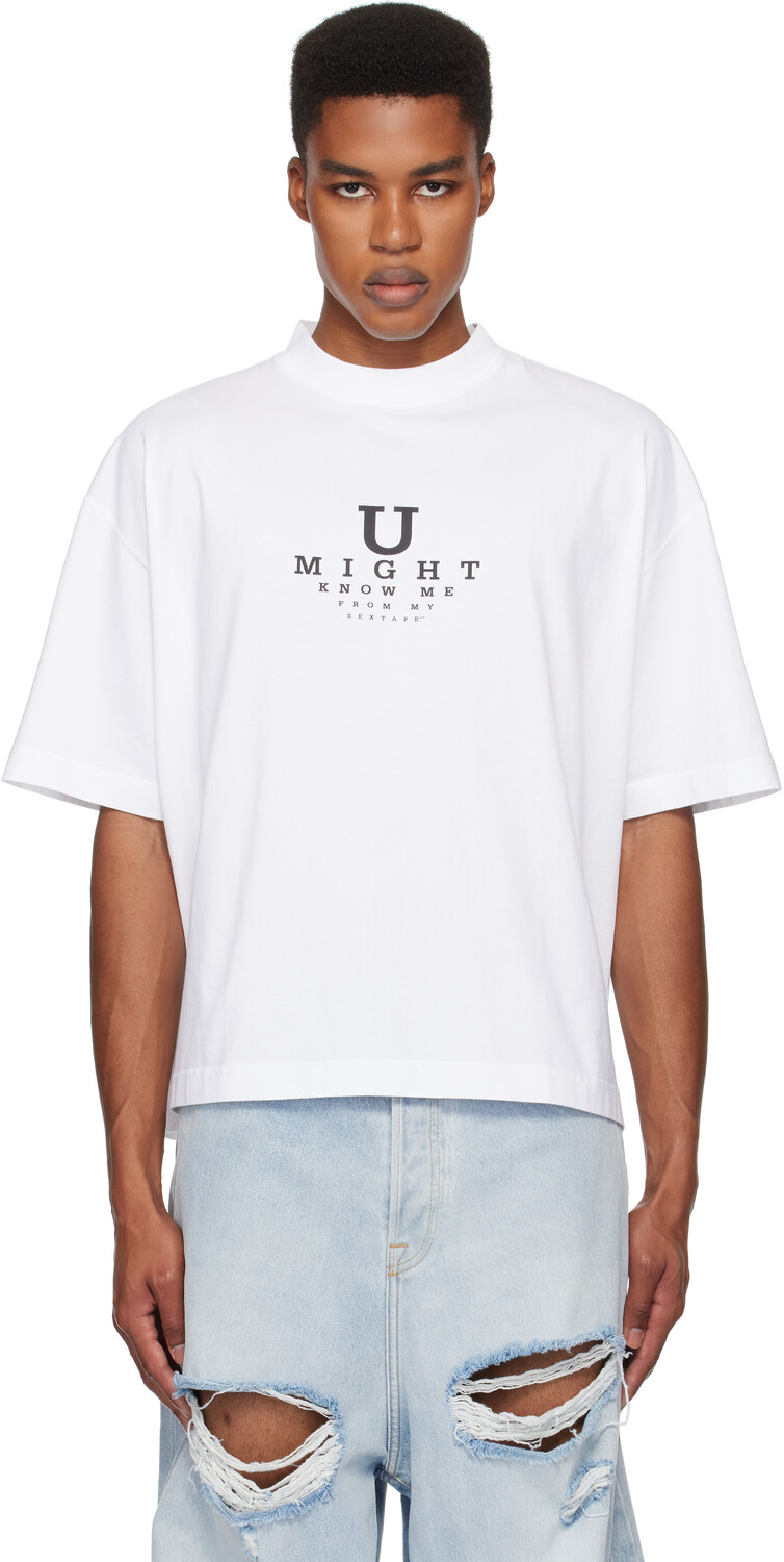 

Укороченная свободная футболка «U Might Know Me» VETEMENTS