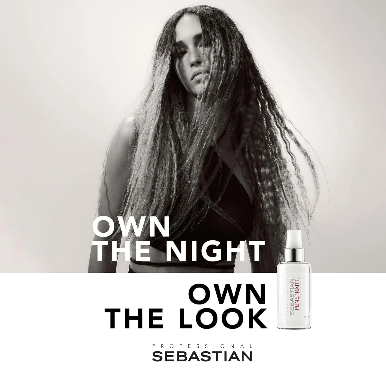 Сыворотка для ночного восстановления волос Sebastian Professional Penetraitt с гиалуроновой кислотой и ниацинамидом | Увлажняющее несмываемое средство для сухих и поврежденных волос | 95 мл — фото 3