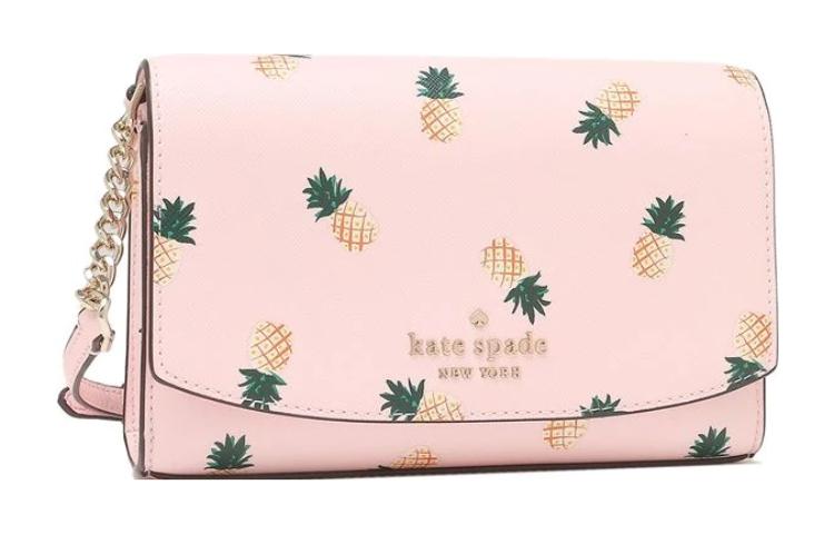 

Kate Spade Женская розовая разноцветная плечевая сумка из ПВХ