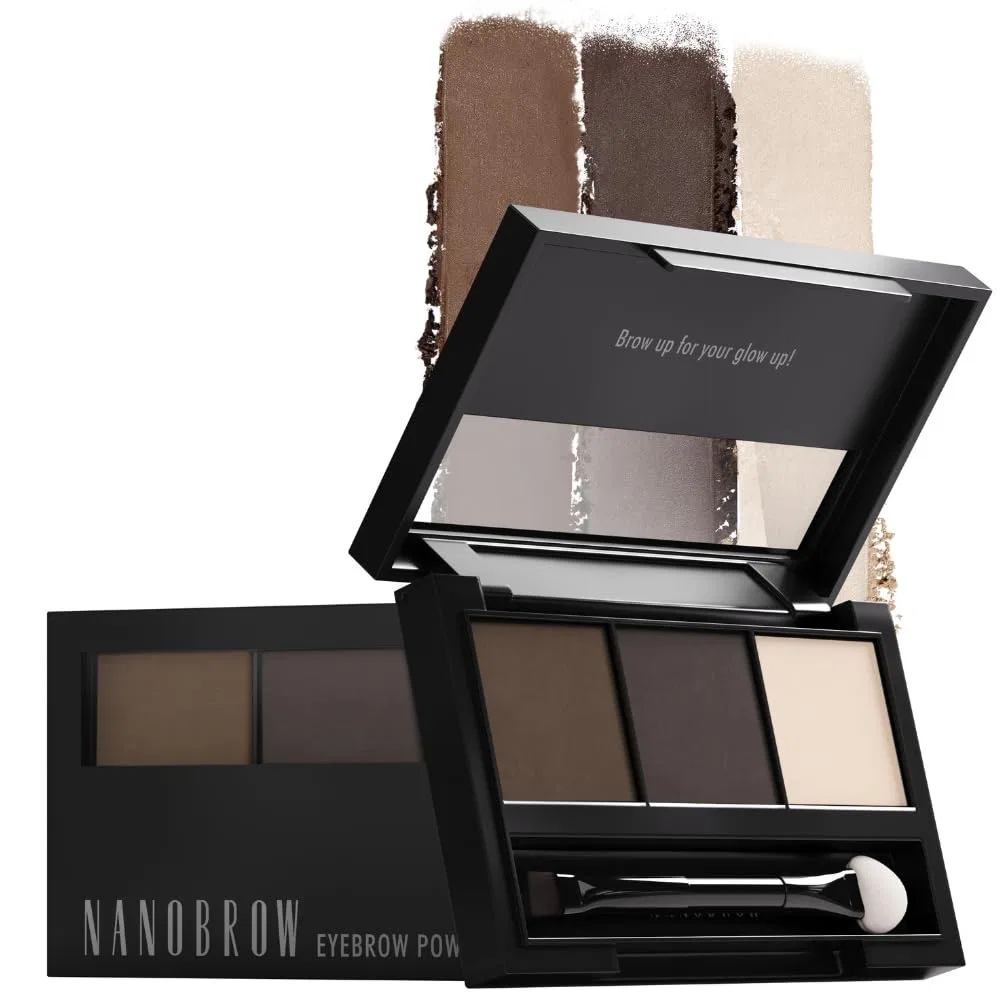 Набор для макияжа бровей Nanobrow Eyebrow Powder (темный) Nanobrow, Dark