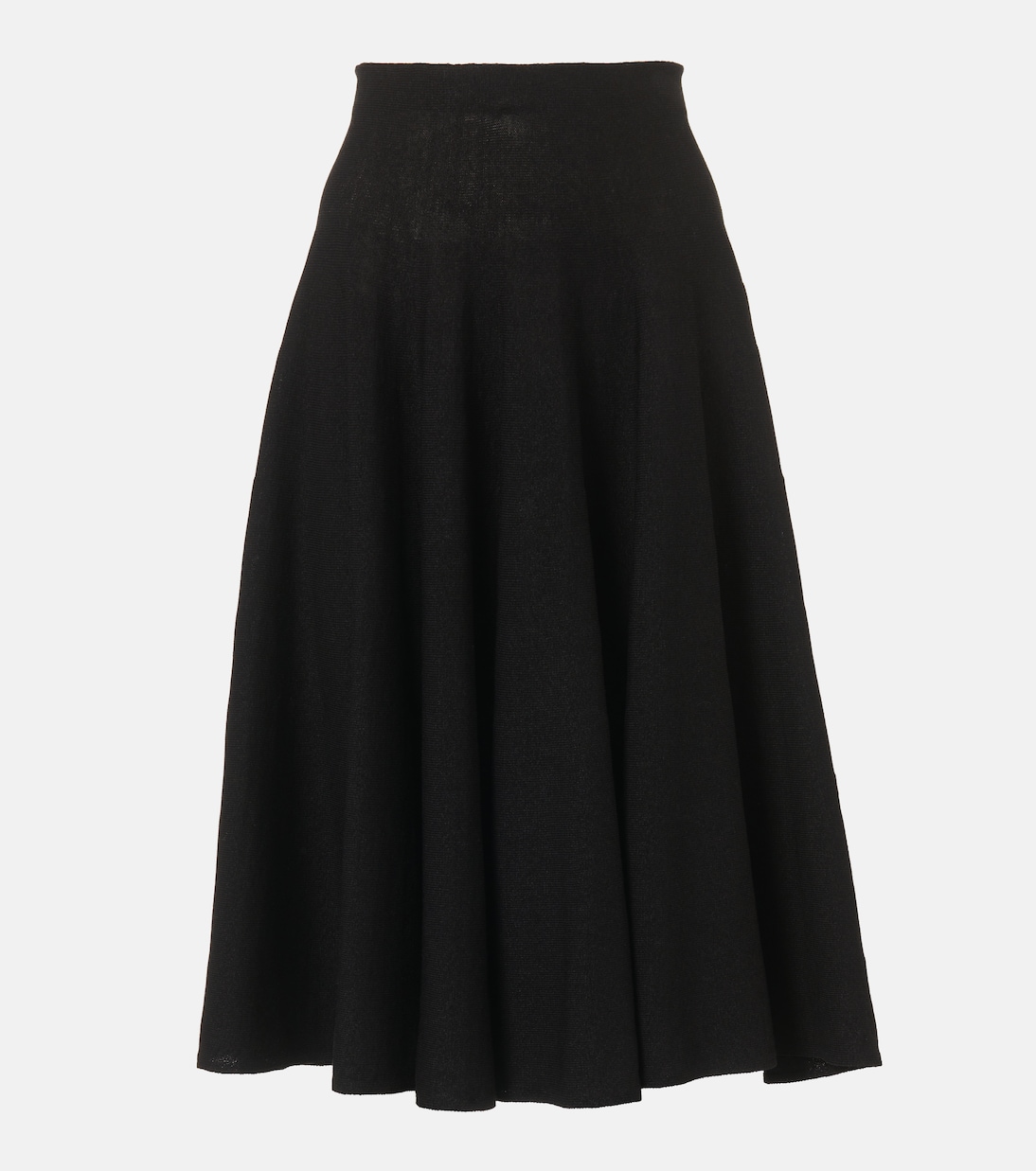 

Юбка миди Jaliah из смеси льна и хлопка The Row, черный