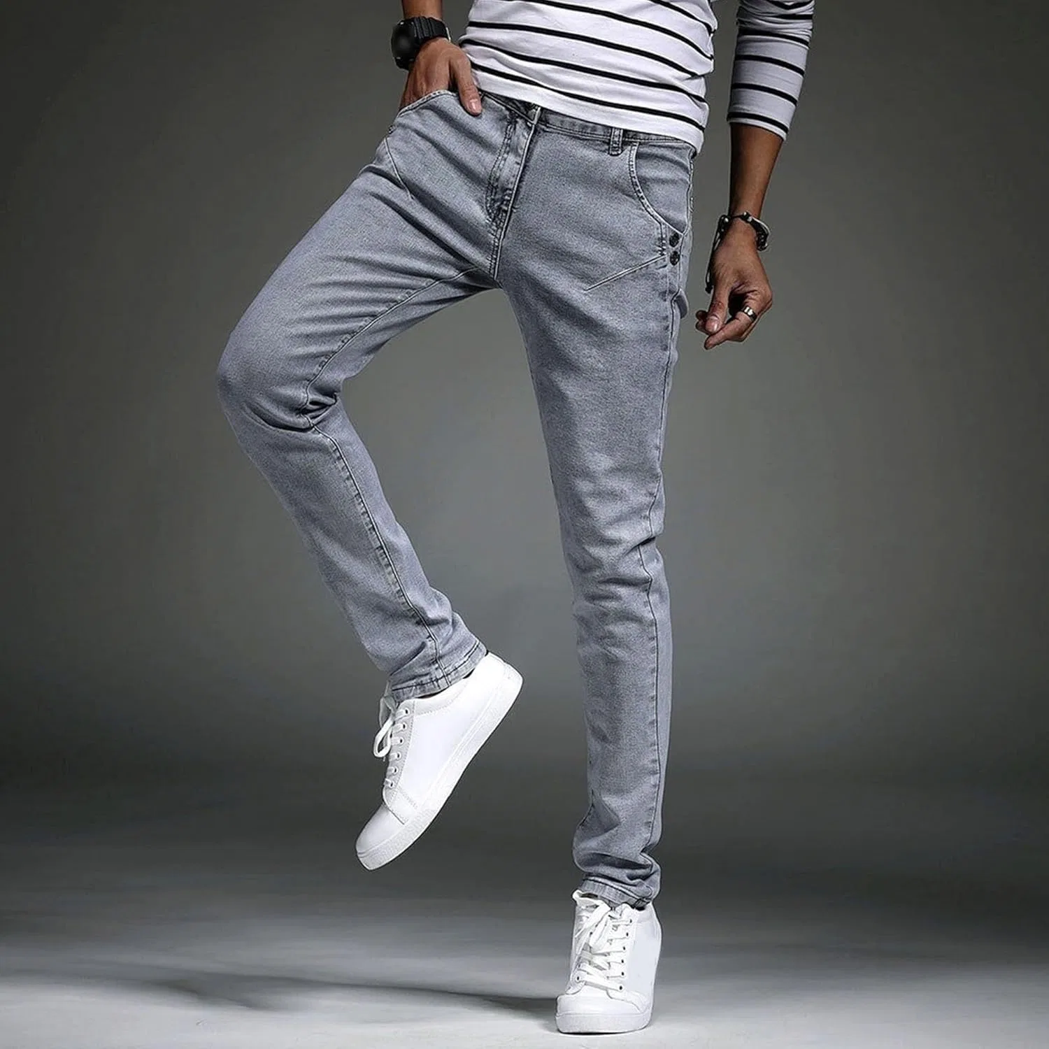 Джинсы Skinny Stretchy Denim, Grey — фото 2