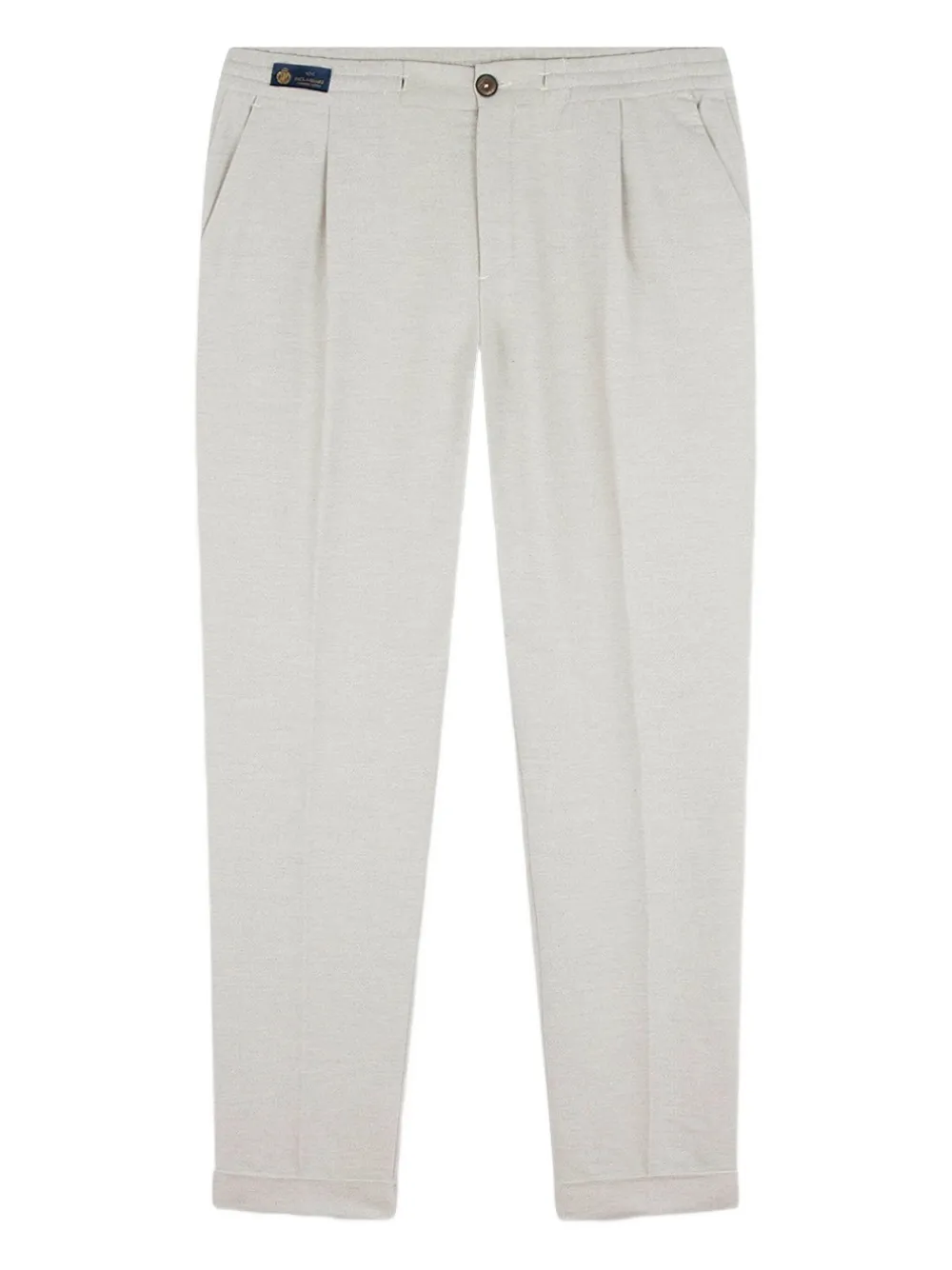 

Плиссированные хлопковые брюки Paul & Shark, белый