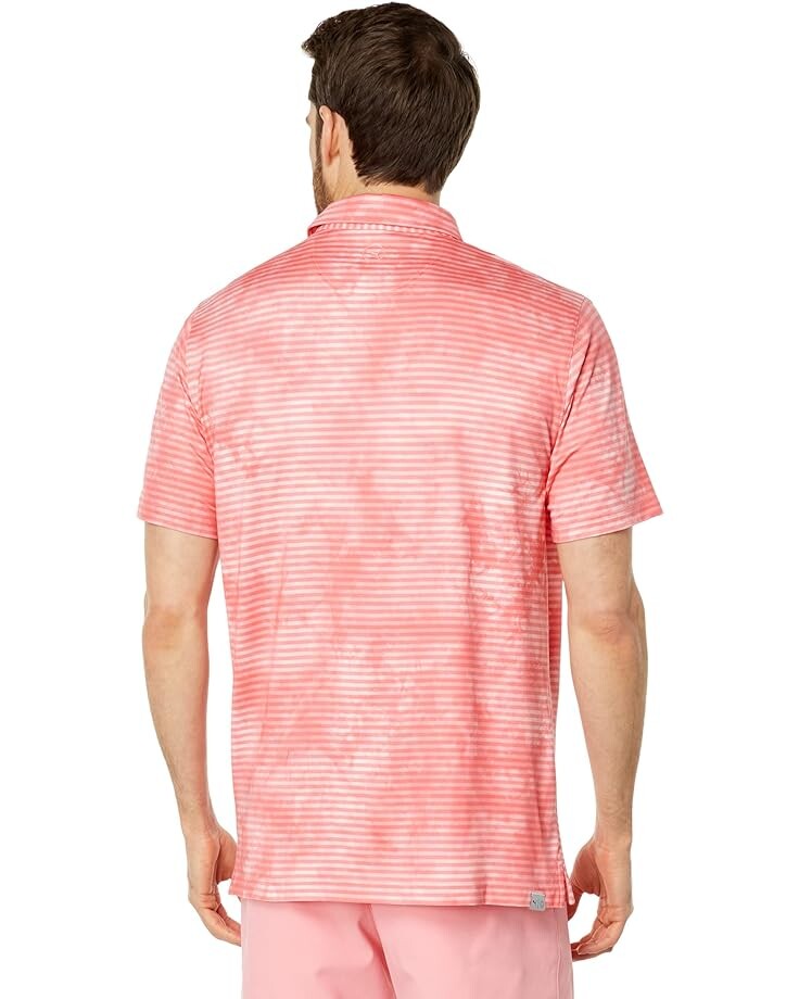 

Поло Puma Cloudspun Dye Stripe Polo, цвет Flamingo Pink