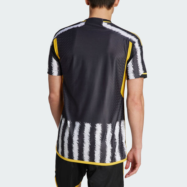 Футболка juventus 23 24 домашняя аутентичная футболка Adidas, черный — фото 4